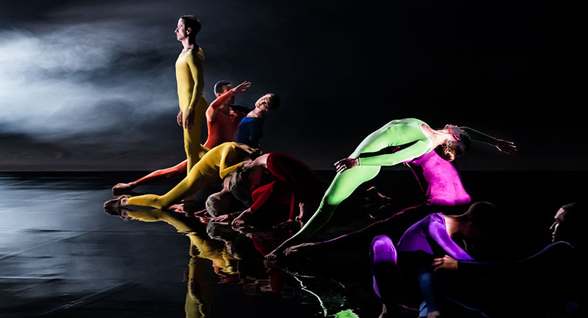dancers perform on stage from the film Cunningham 3D