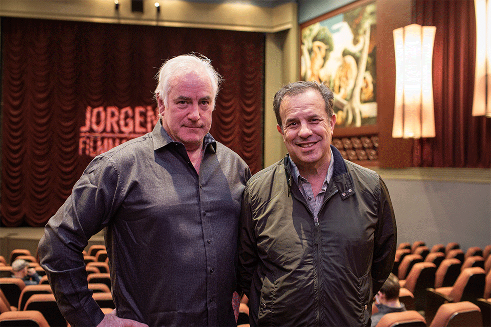 Larry Groupé and Rod Lurie at IU Cinema.