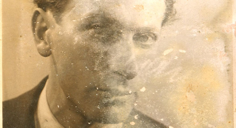 distressed photo of a man from the film Neither Memory Nor Magic