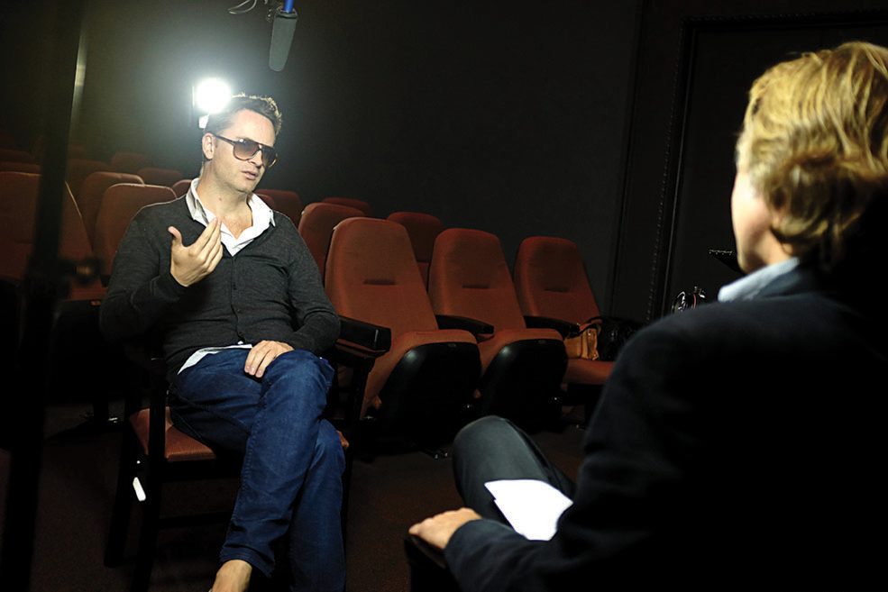Nicolas Winding Refn with Founding Director Jon Vickers during an IU Cinema Exclusive interview.