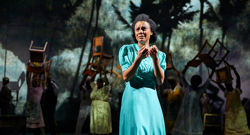 a women cries on stage from the national theatre live production Small Island